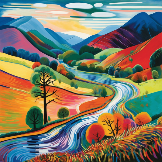 A painting of Glen Lochay in Scotland