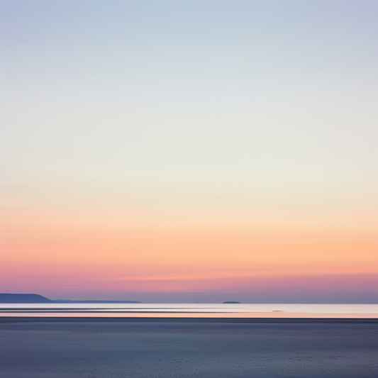 A painting of St Cyrus Beach in Scotland