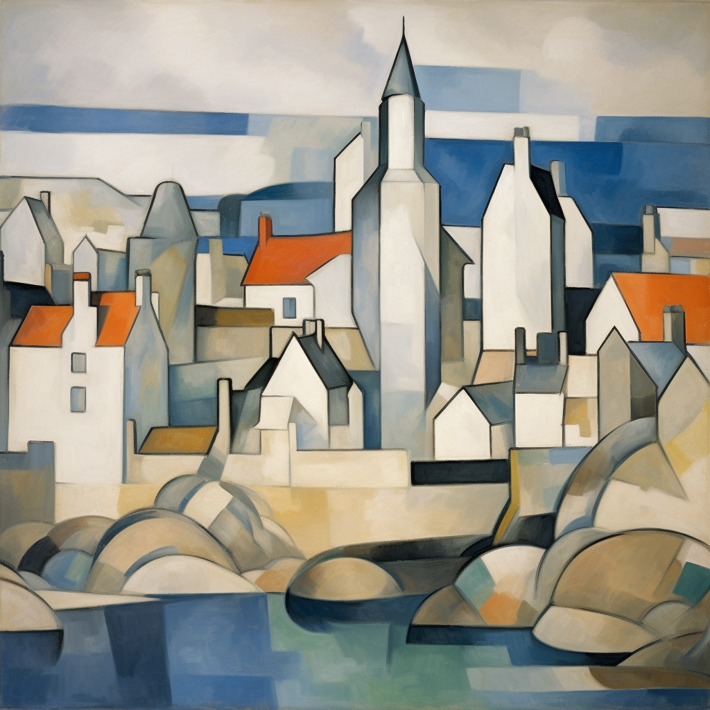 A painting of Newburgh in Scotland