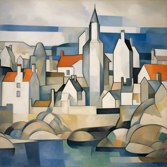 A painting of Newburgh in Scotland