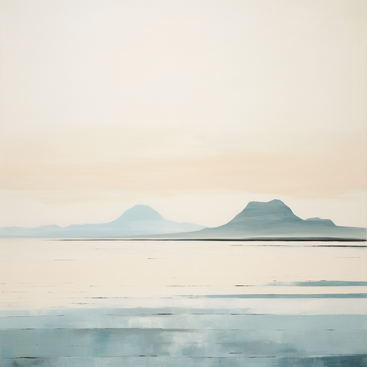 A painting of Isle of Eigg in Scotland