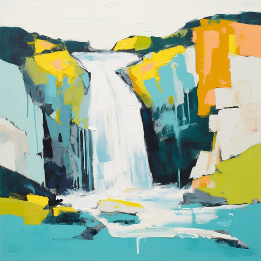 A painting of Glenashdale Falls in Scotland