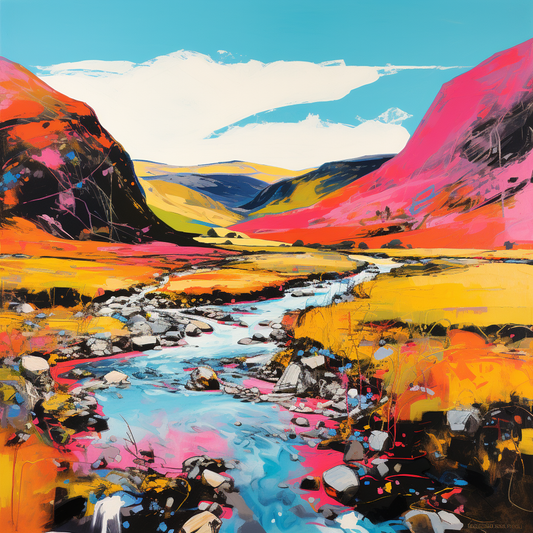 A painting of Lochnagar in Scotland