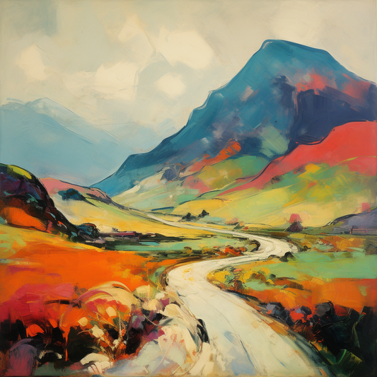 A painting of Meall a' Choire Lèith in Scotland