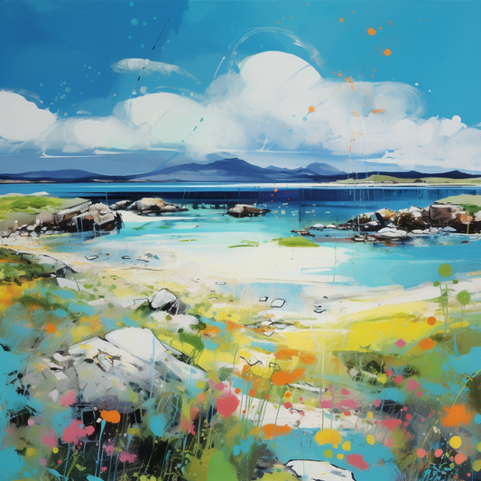 A painting of Isle of Gigha in Scotland