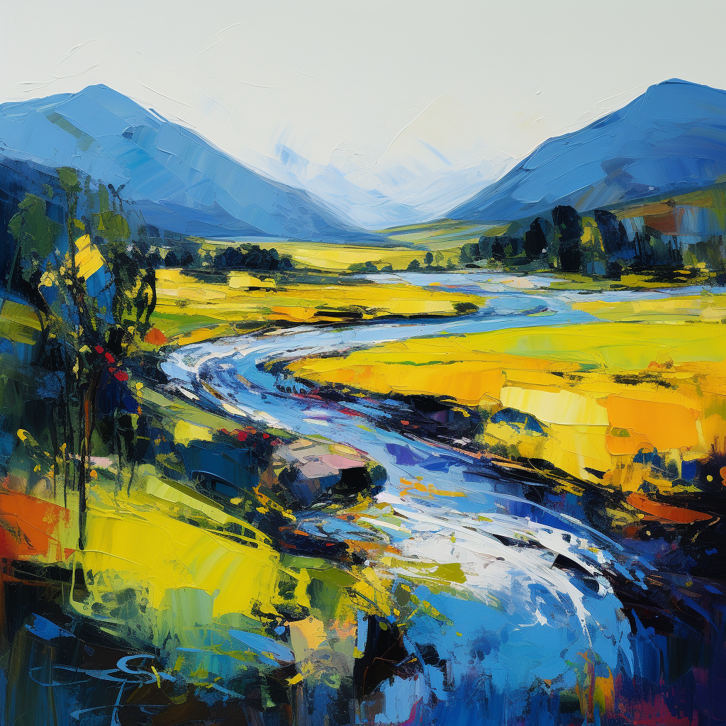 A painting of Glen Orchy in Scotland