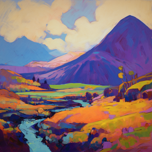 A painting of Stob Dubh in Scotland