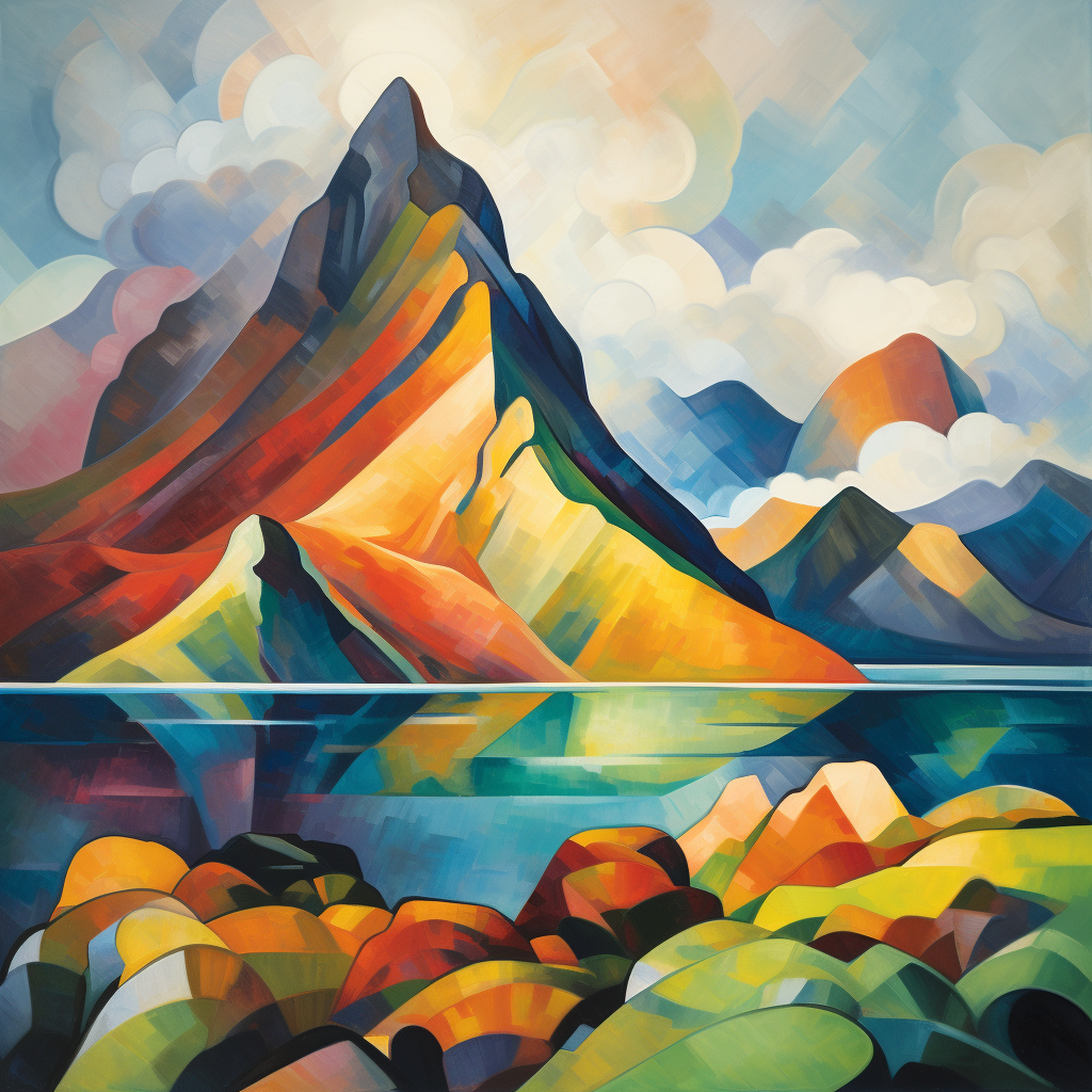 A painting of Sgurr Alasdair in Scotland