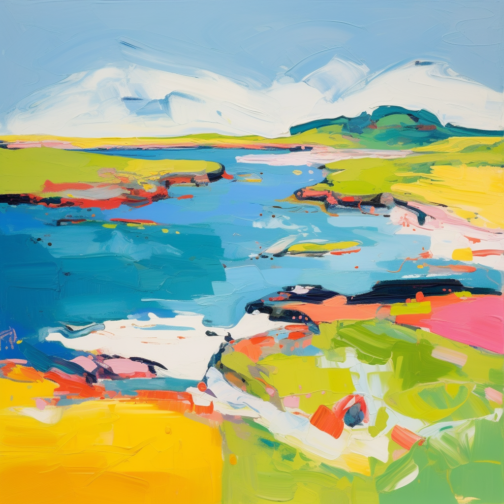 A painting of Isle of Colonsay in Scotland