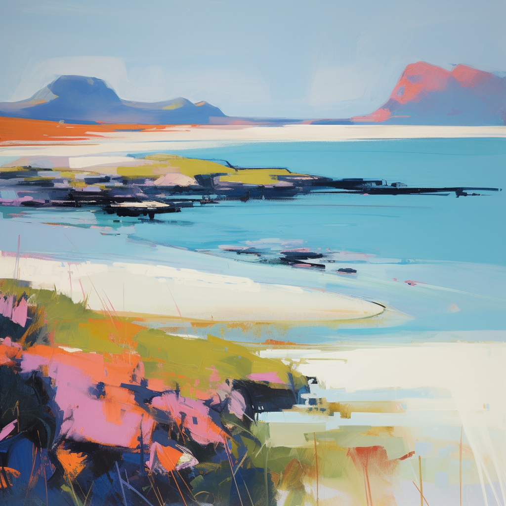 A painting of Isle of Canna in Scotland