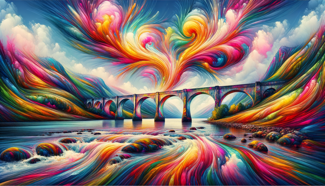 A painting of Ballachulish Bridge in Scotland