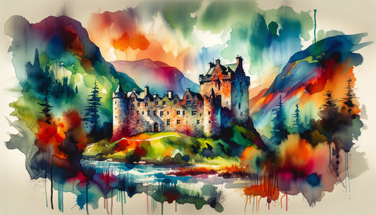 A painting of Inverlochy Castle in Scotland