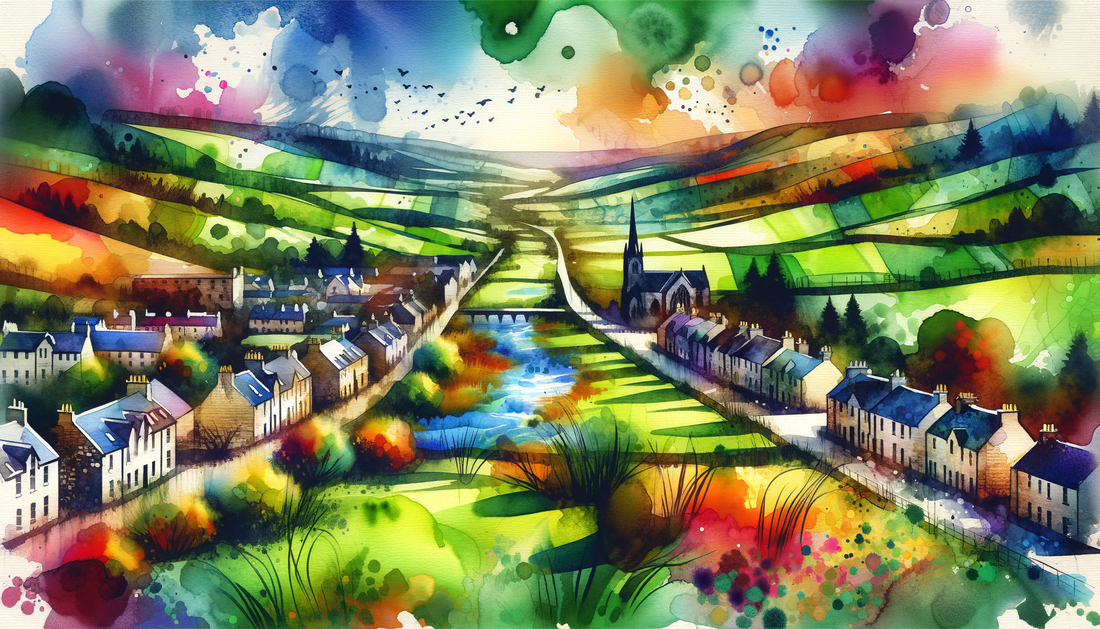 A painting of Inverurie in Scotland