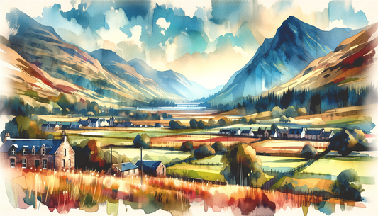 A painting of Dalmally in Scotland