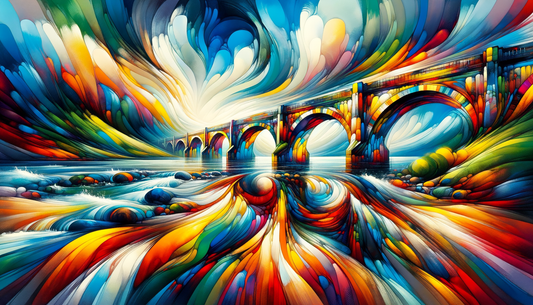 A painting of Ness Bridge in Scotland