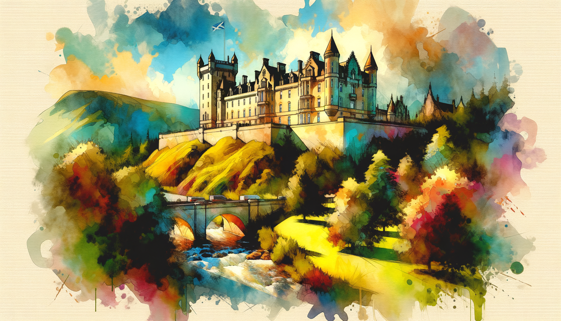 A painting of Balmoral Castle in Scotland