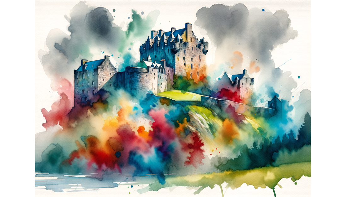 A painting of Castle Menzies in Scotland