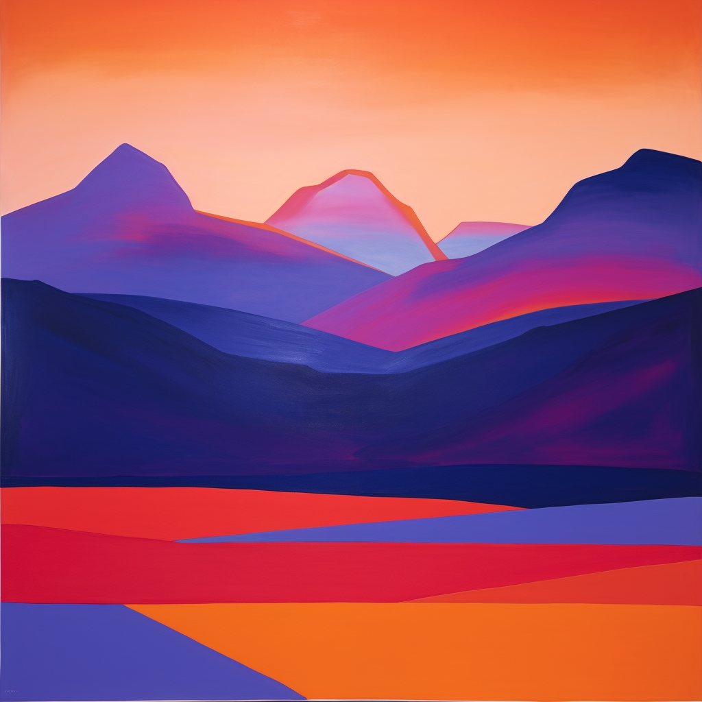 A painting of An Teallach in Scotland.