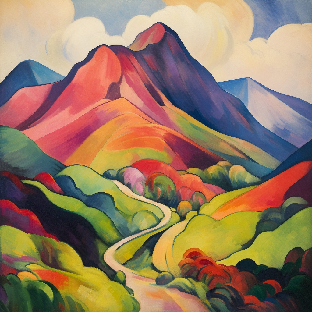 A painting of Beinn Ìme in Scotland.
