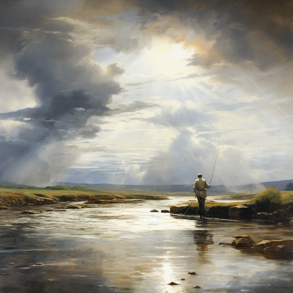 A painting of River Clyde in Scotland.