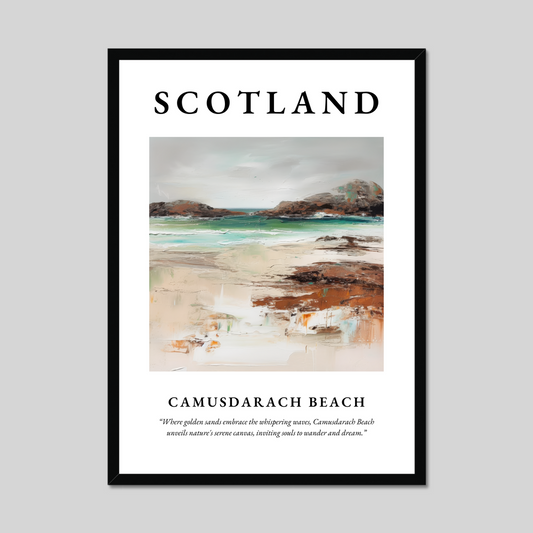 Camusdarach Beach - Framed Poster Print