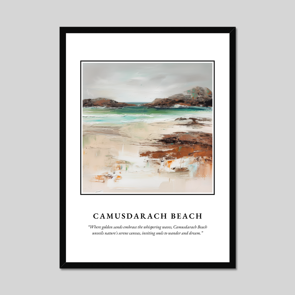 Camusdarach Beach - Framed Poster Print