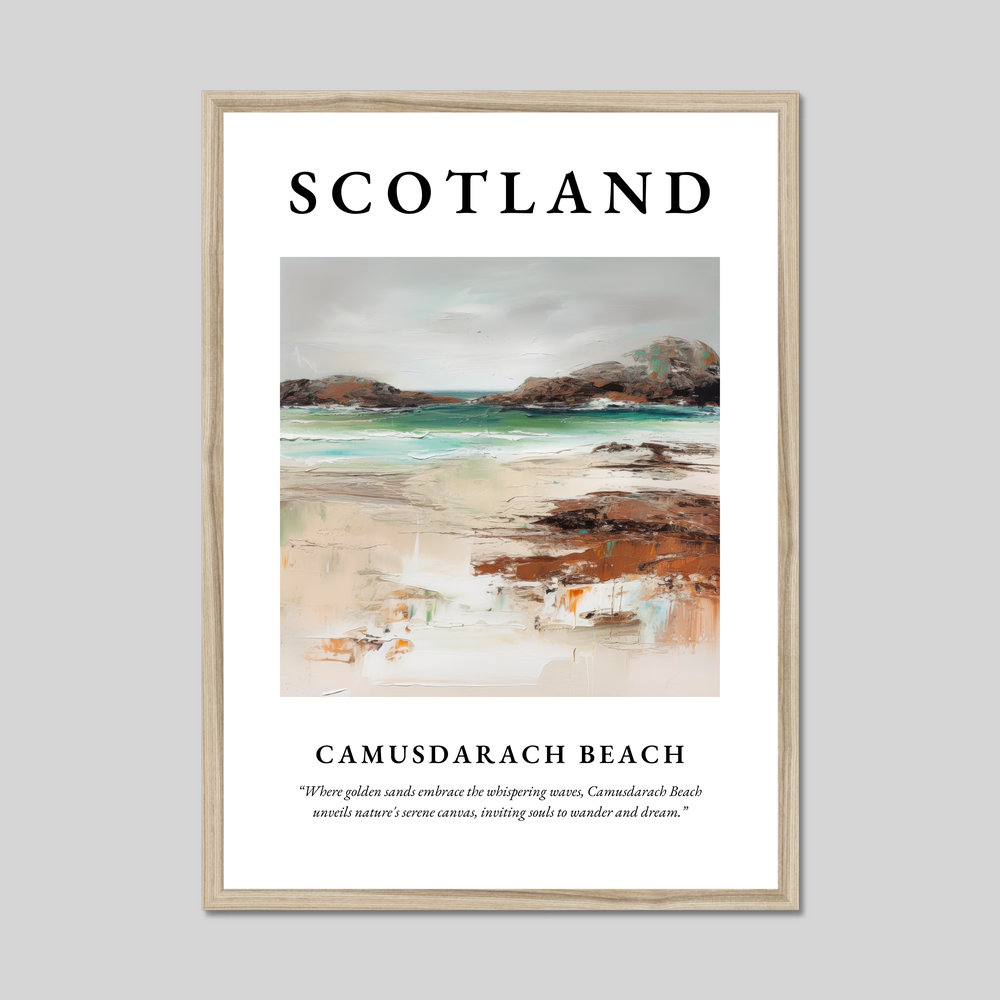 Camusdarach Beach - Framed Poster Print