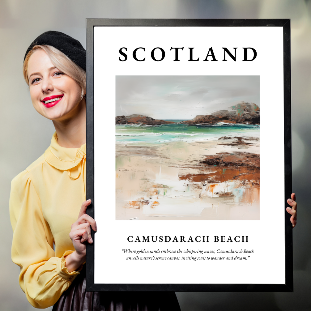 Camusdarach Beach - Framed Poster Print