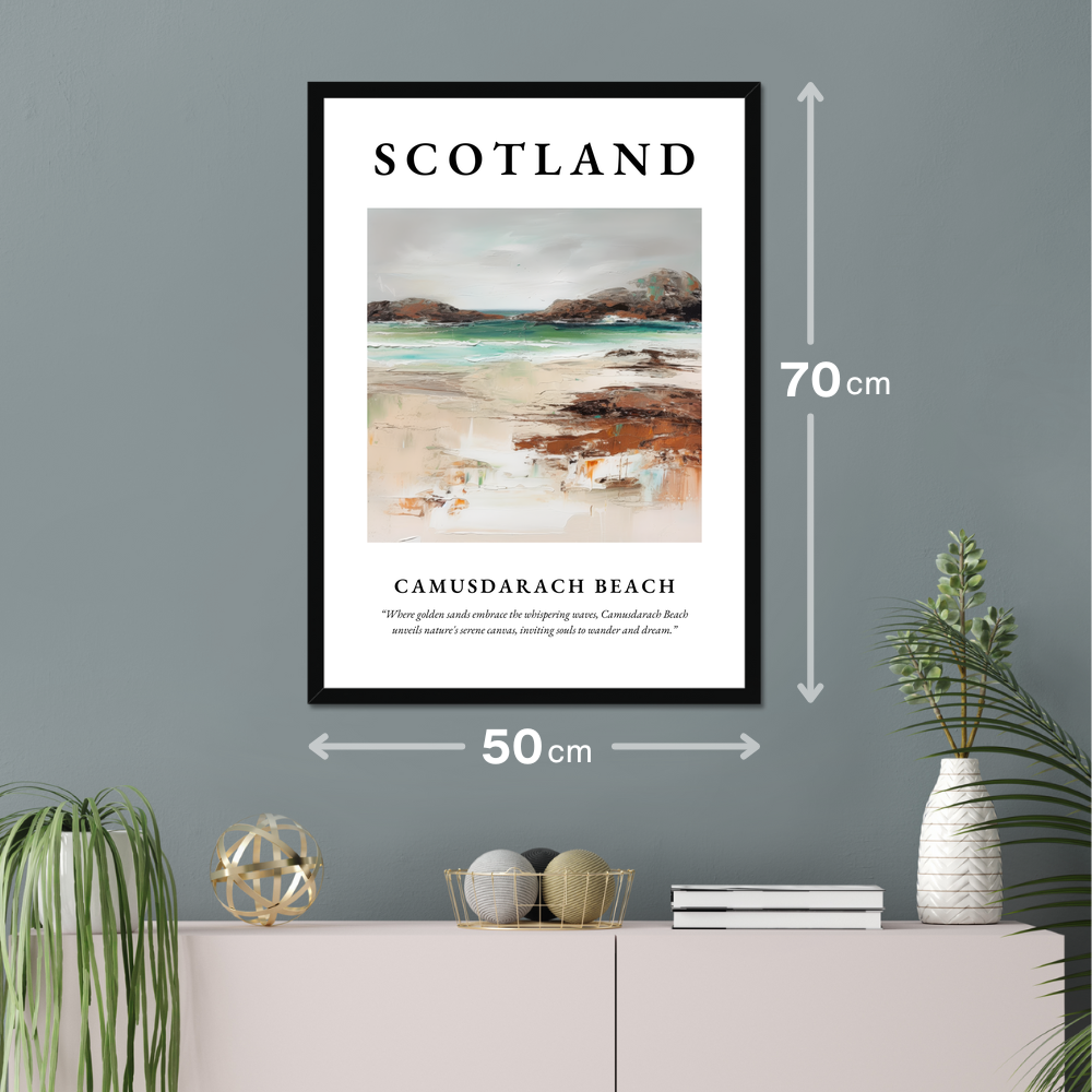 Camusdarach Beach - Framed Poster Print