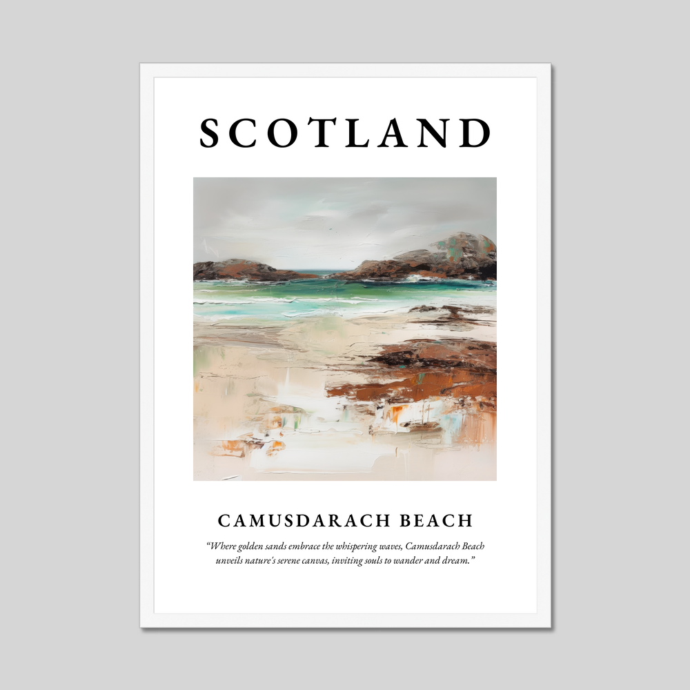 Camusdarach Beach - Framed Poster Print