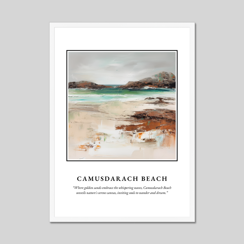 Camusdarach Beach - Framed Poster Print