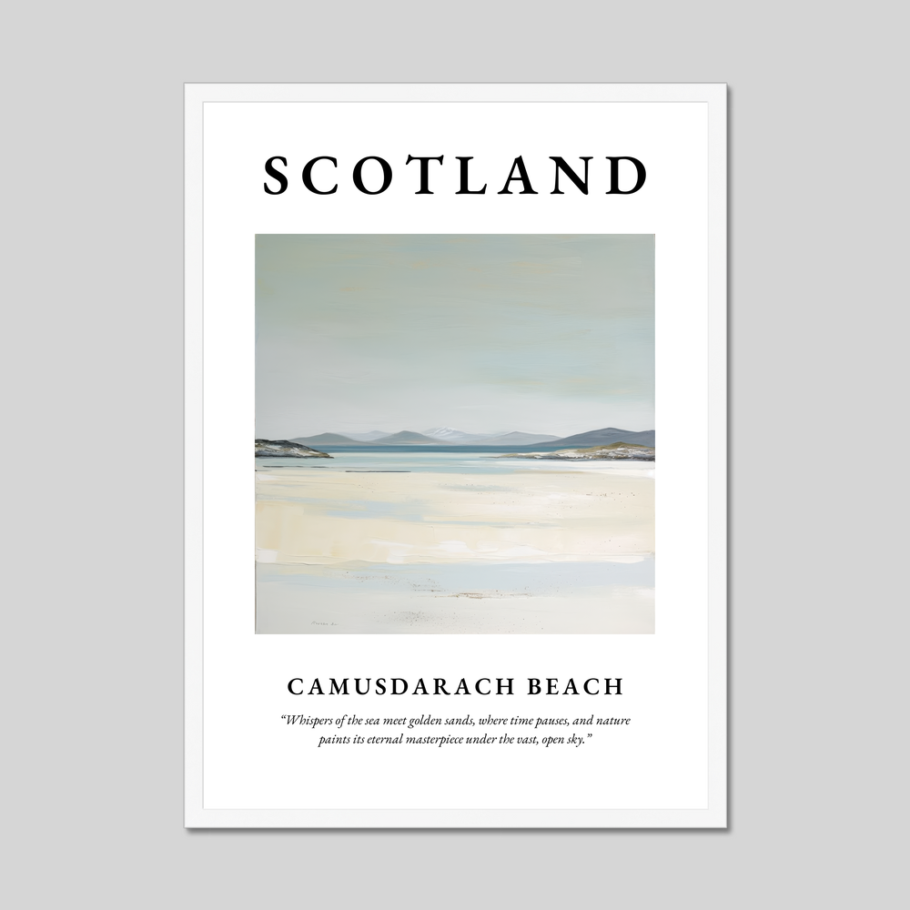 Camusdarach Beach - Framed Poster Print