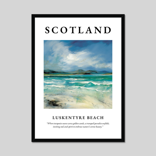 Luskentyre Beach - Framed Poster Print