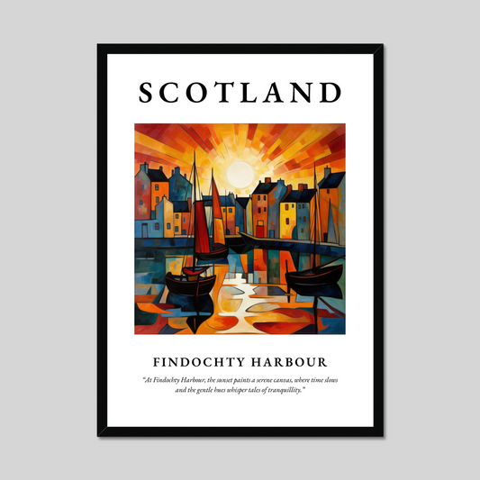 Findochty Harbour - Framed Poster Print