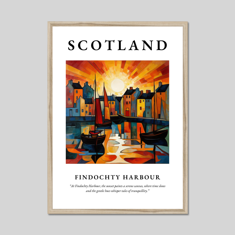 Findochty Harbour - Framed Poster Print