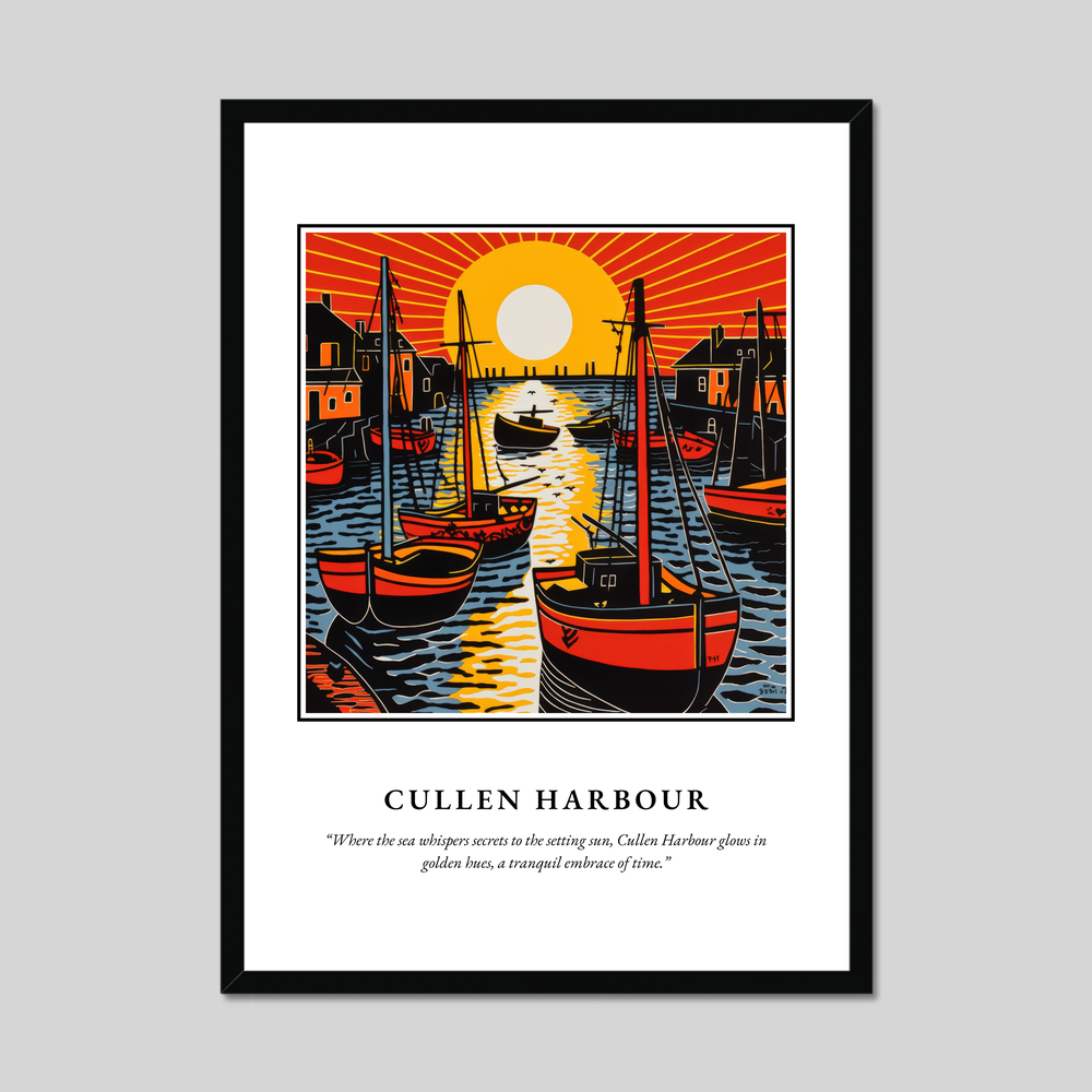 Cullen Harbour - Framed Poster Print