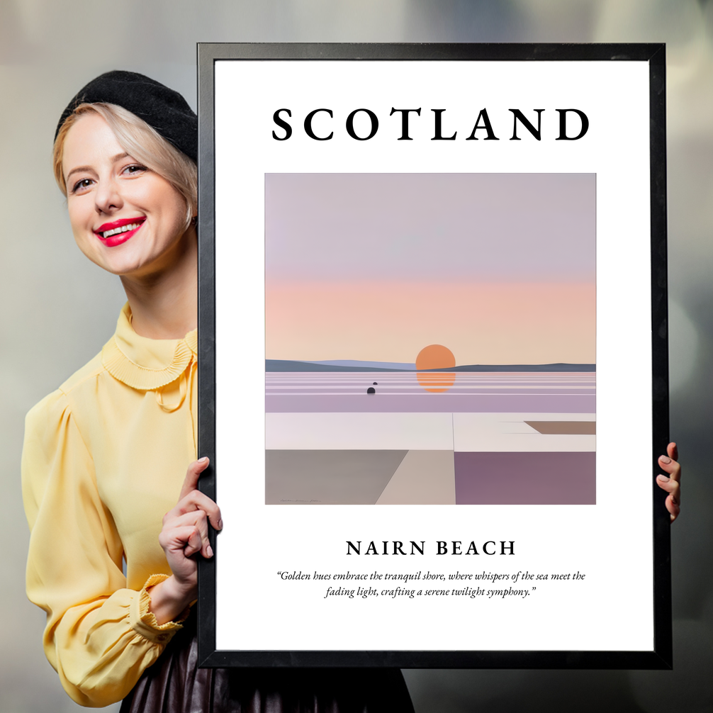 Nairn Beach - Framed Poster Print