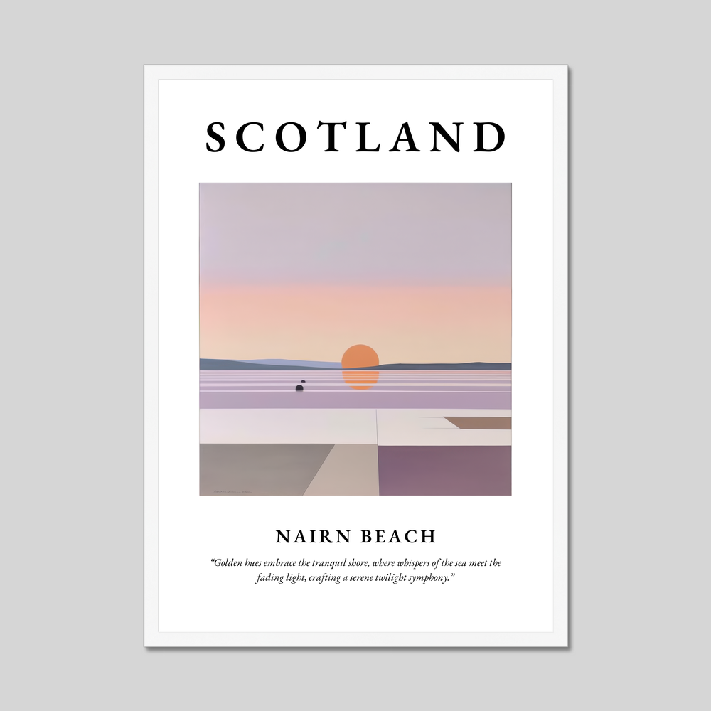 Nairn Beach - Framed Poster Print