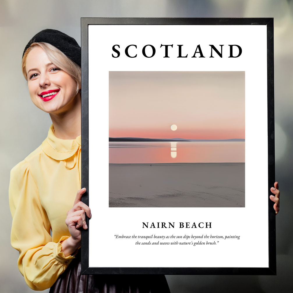 Nairn Beach - Framed Poster Print