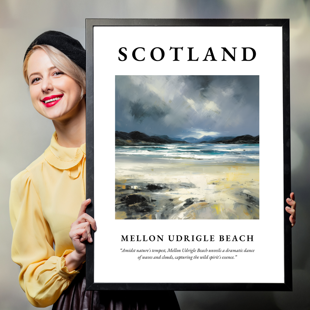 Mellon Udrigle Beach - Framed Poster Print