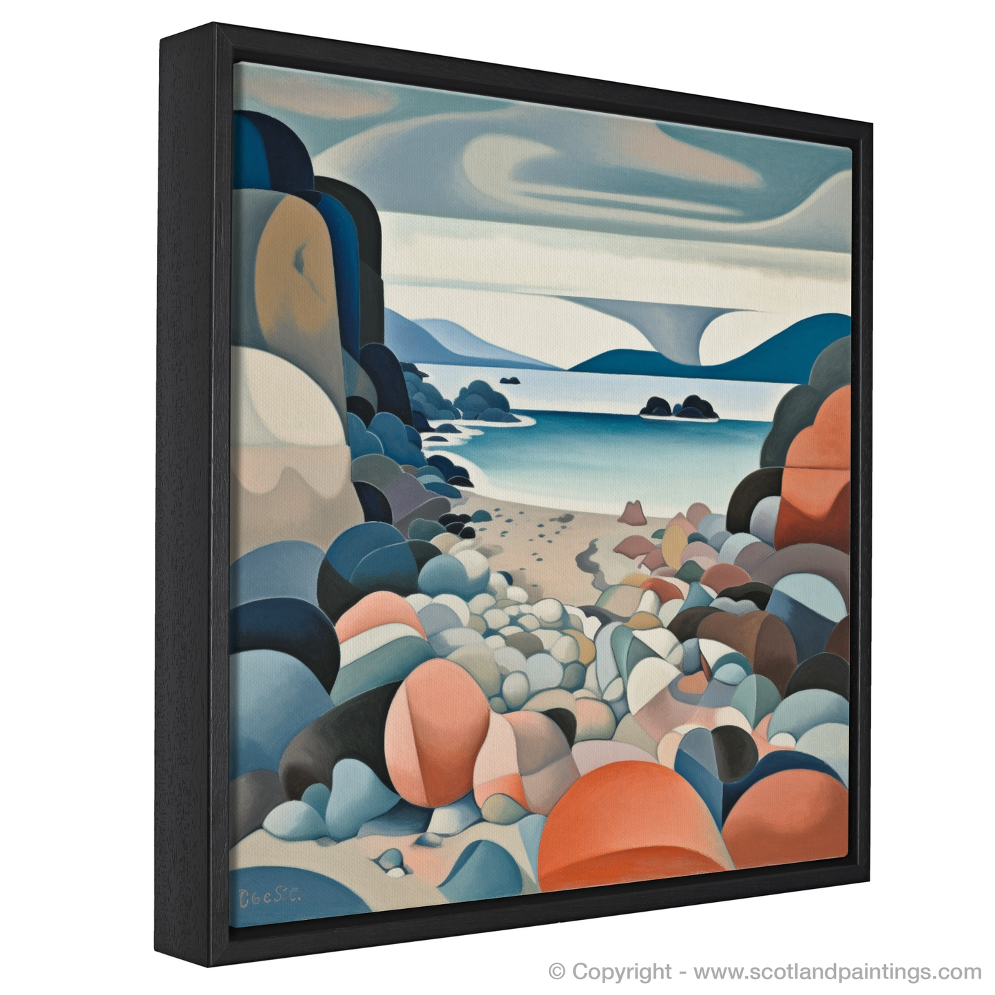 Cubist Interpretation of Coral Beach Serenity