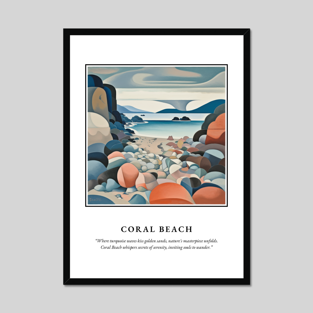 Coral Beach - Framed Poster Print