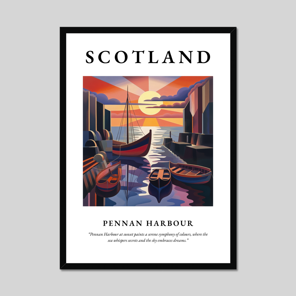 Pennan Harbour - Framed Poster Print