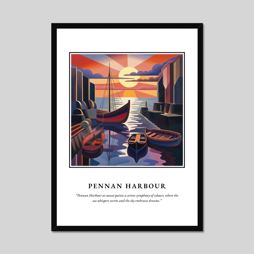 Pennan Harbour - Framed Poster Print