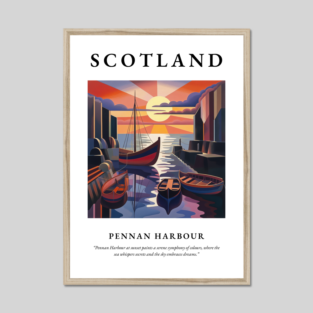 Pennan Harbour - Framed Poster Print