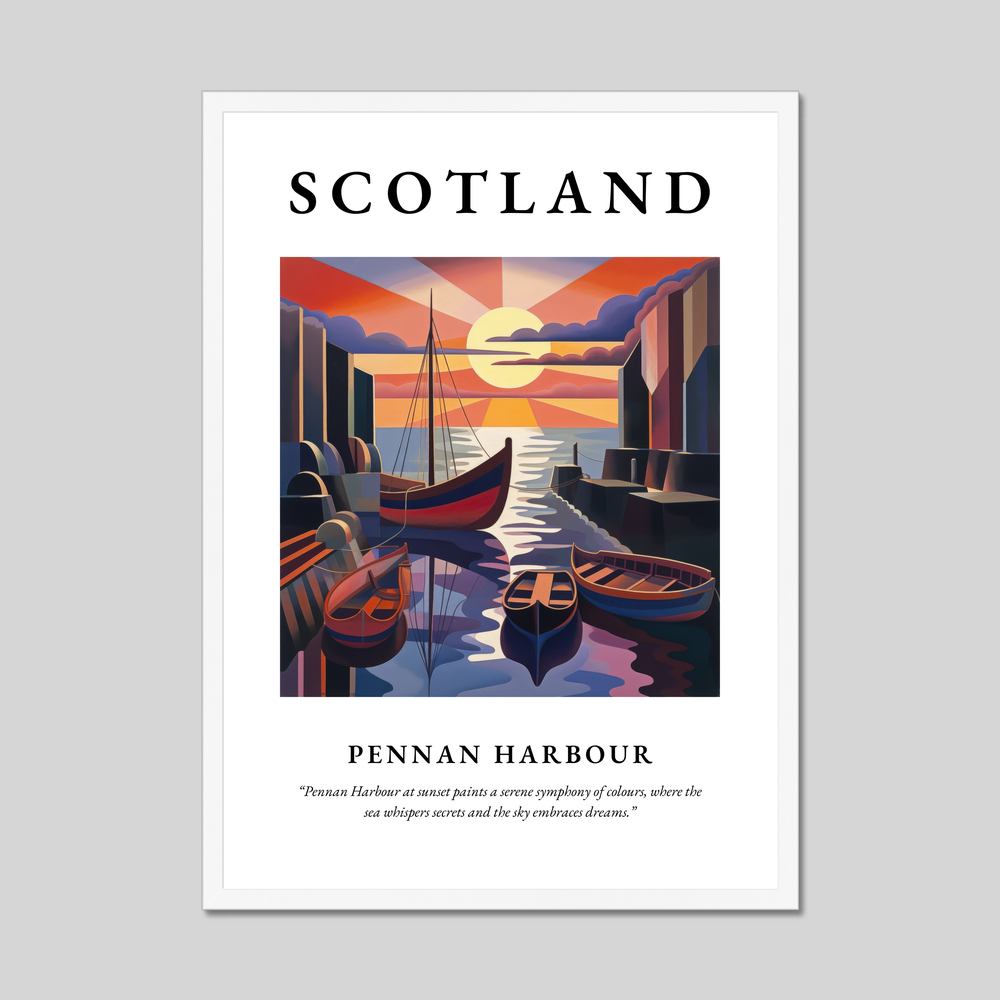 Pennan Harbour - Framed Poster Print