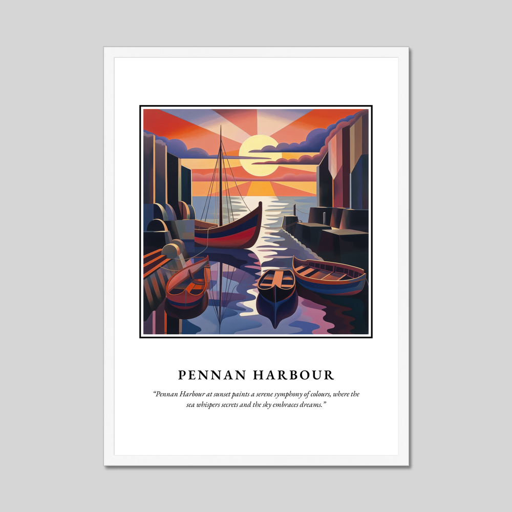 Pennan Harbour - Framed Poster Print