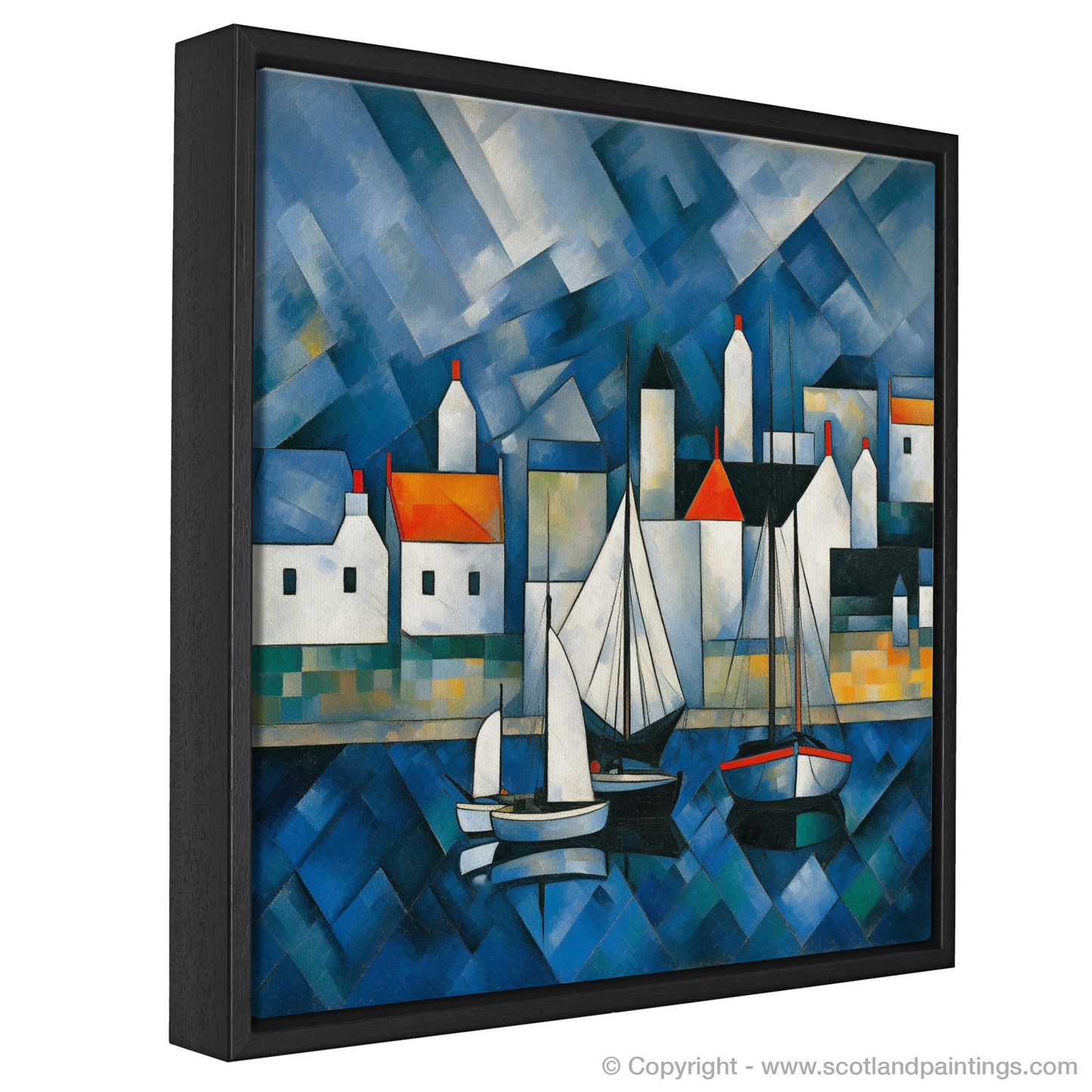 Stormy Elegance: An Abstract Tribute to Anstruther Harbour