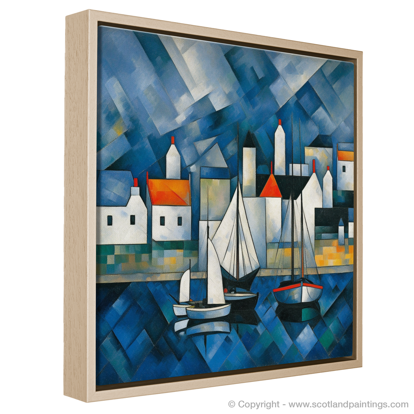 Stormy Elegance: An Abstract Tribute to Anstruther Harbour