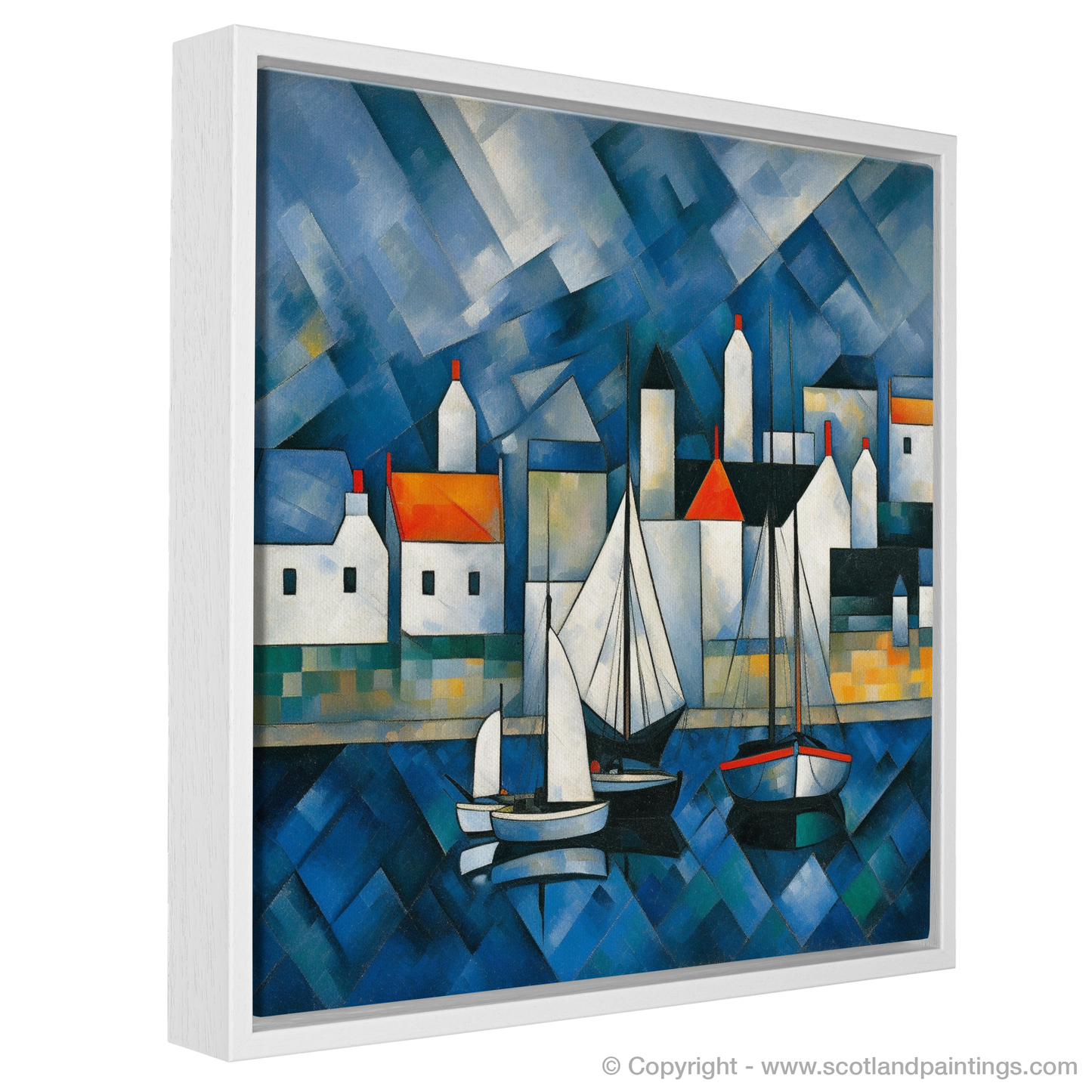 Stormy Elegance: An Abstract Tribute to Anstruther Harbour